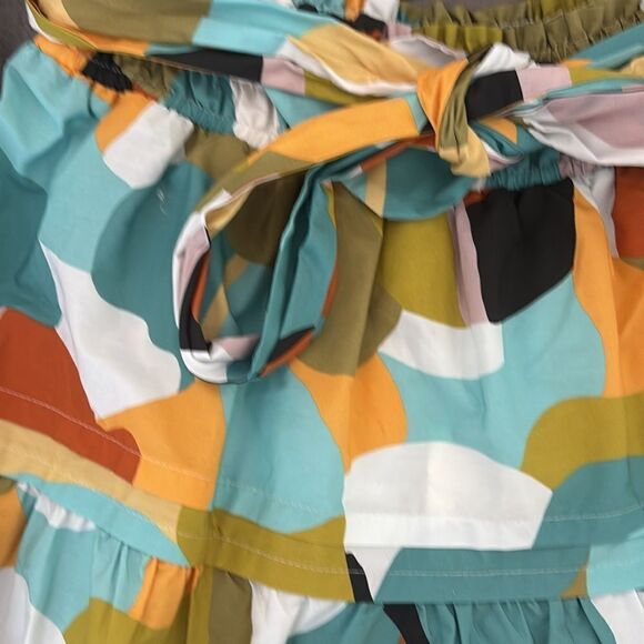 Anthropologie somerset belted tropical pattern skirt sz XS New with tag - Picture 2 of 4